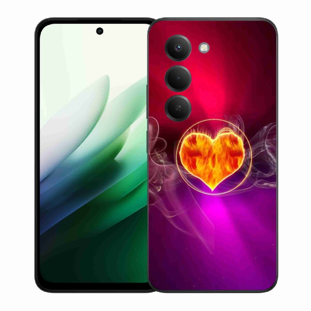 Gél borítás mmCase a Xiaomi Redmi 15 5G számára - tüzes szív