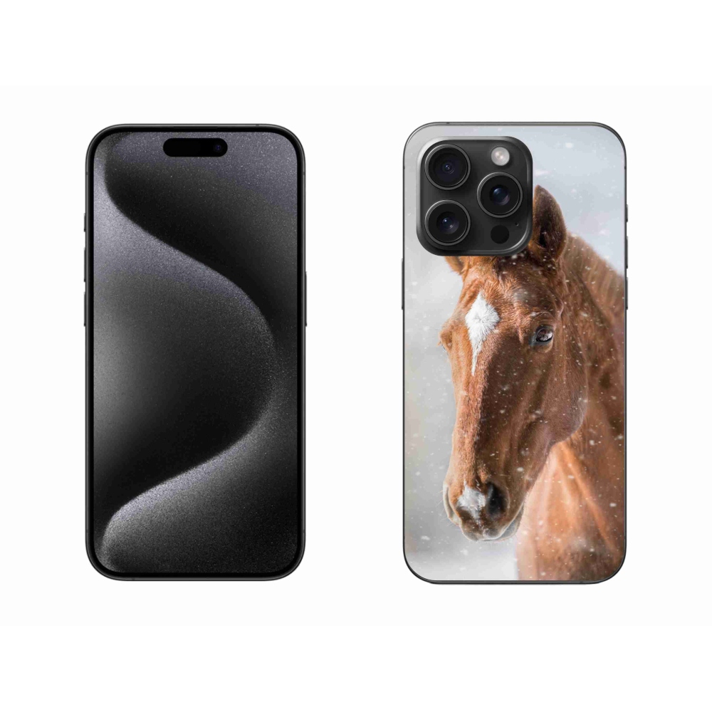 Zselés borítás mmCase iPhone 15 Pro Max készülékhez - barna ló 2