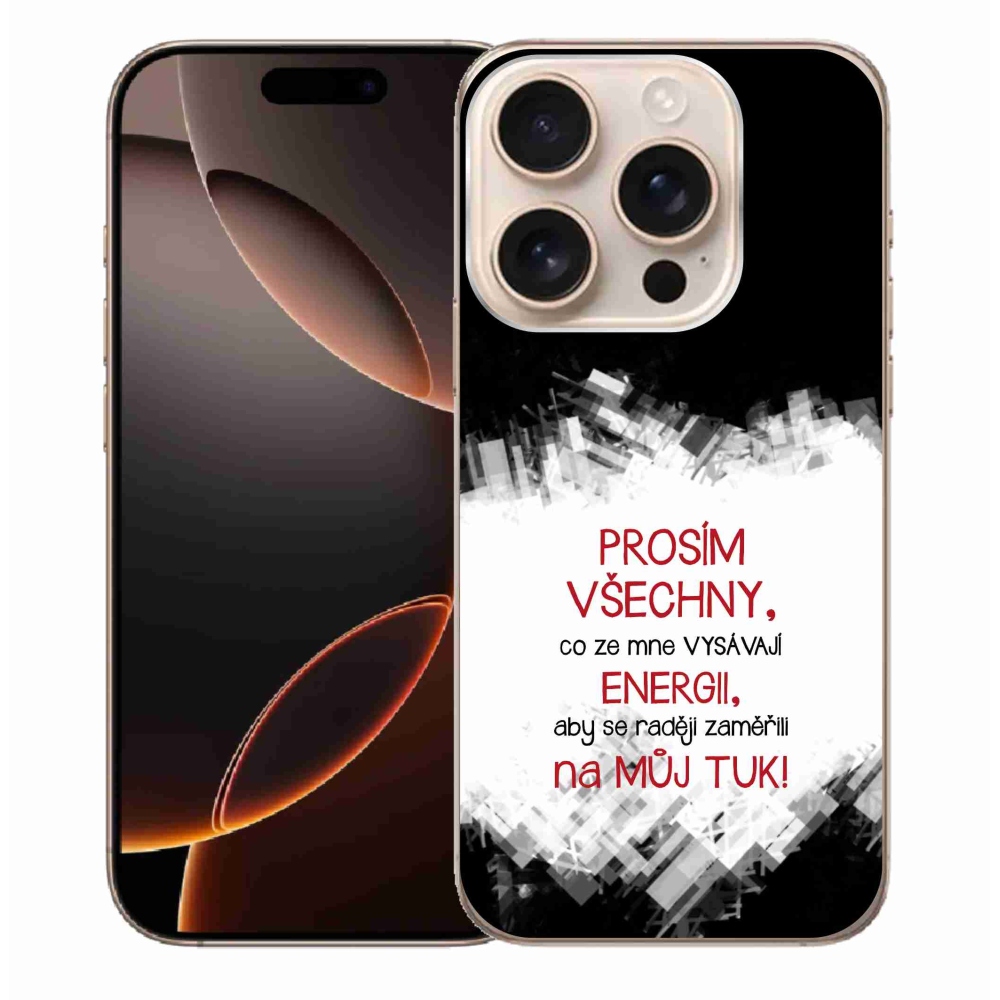 Gél borítás mmCase iPhone 16 Pro Max készülékhez - vicces szöveg 1 piros