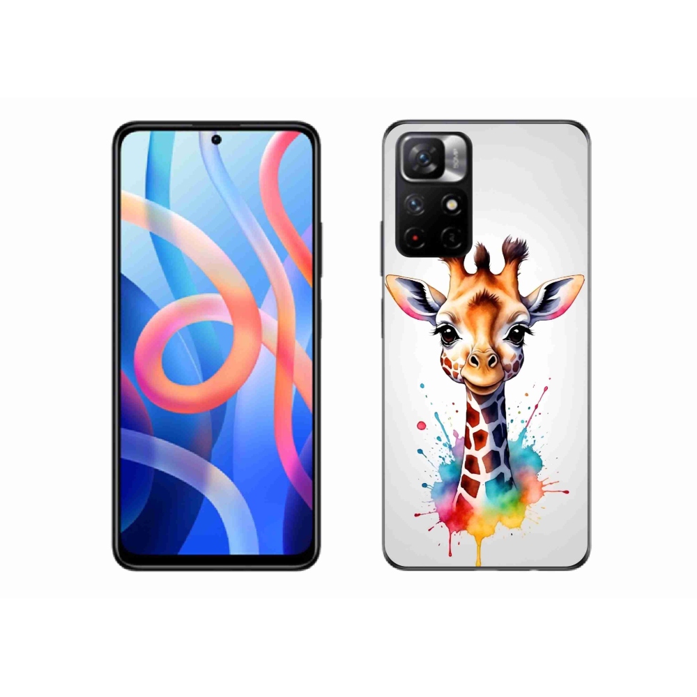 Gél borító mmCase a Xiaomi Redmi Note 11S 5G-hez - zsiráf 1