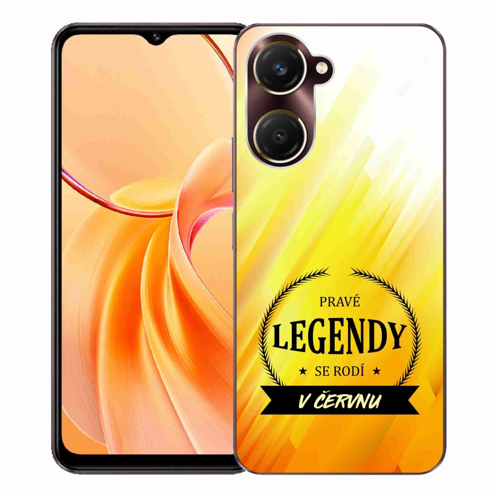 Gel Cover mmCase a Vivo Y28s 5G-n - Június legendái sárga háttérrel