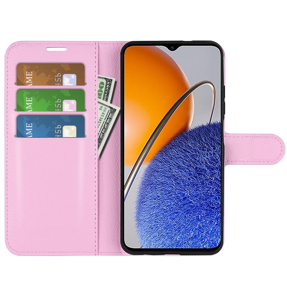 Litchi könyv tok a Huawei Nova Y61-hez - rózsaszínű