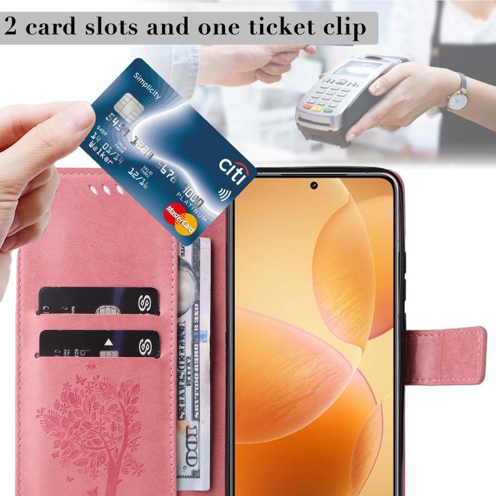 Fák könyve tok Xiaomi 14T Pro - rózsaszínű