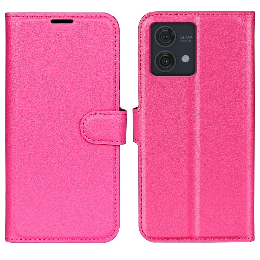 Litchi könyv tok Motorola Moto G84 5G - rózsa