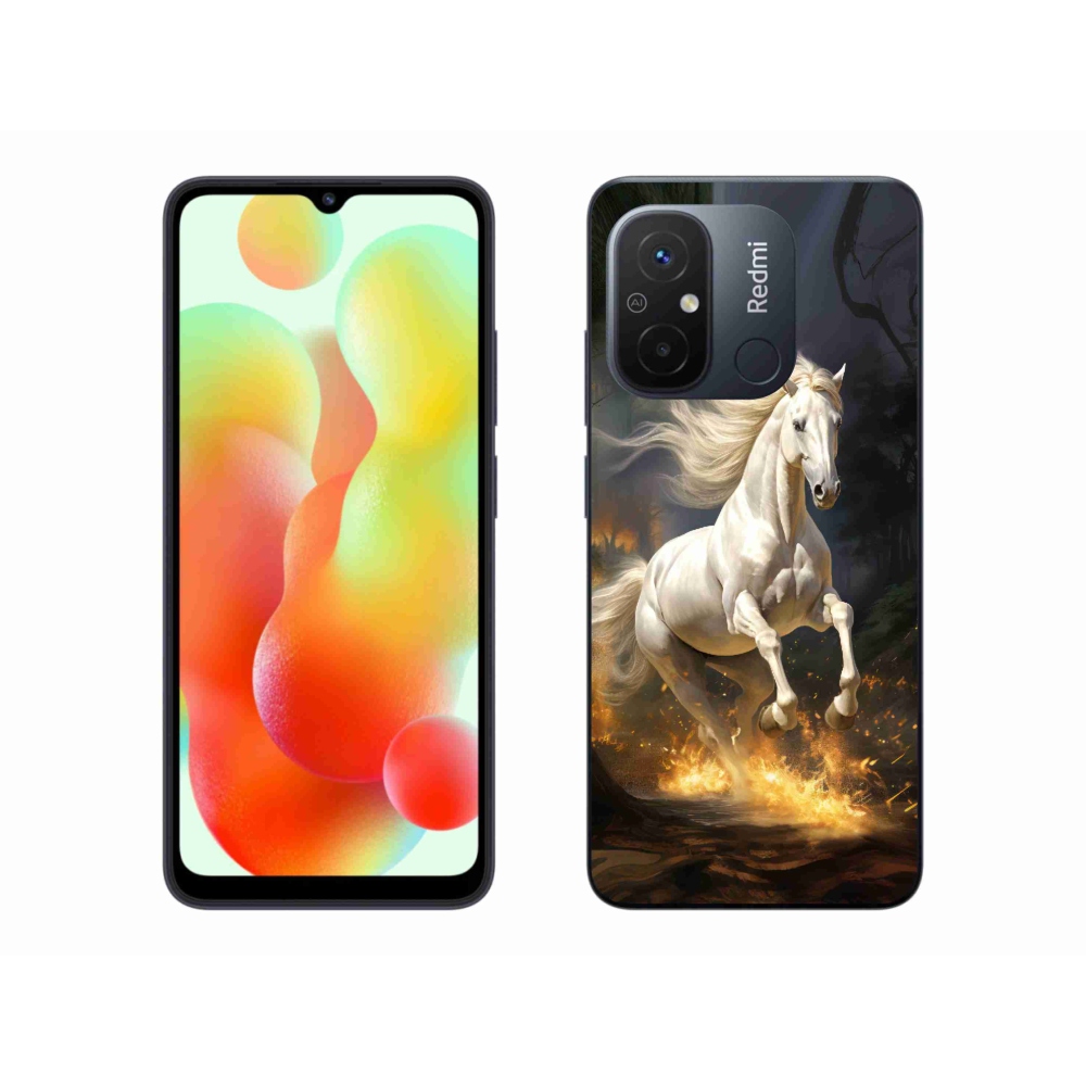 Gél borítás mmCase a Xiaomi Redmi 12C-hez - fehér ló 2