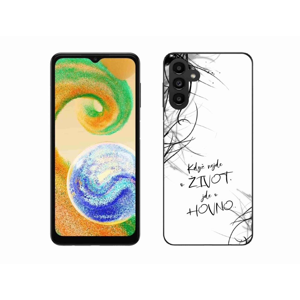 Gél borító mmCase Samsung Galaxy A04s (164.7x76.7x9.1mm) - vicces szöveg 16 fehér háttérrel