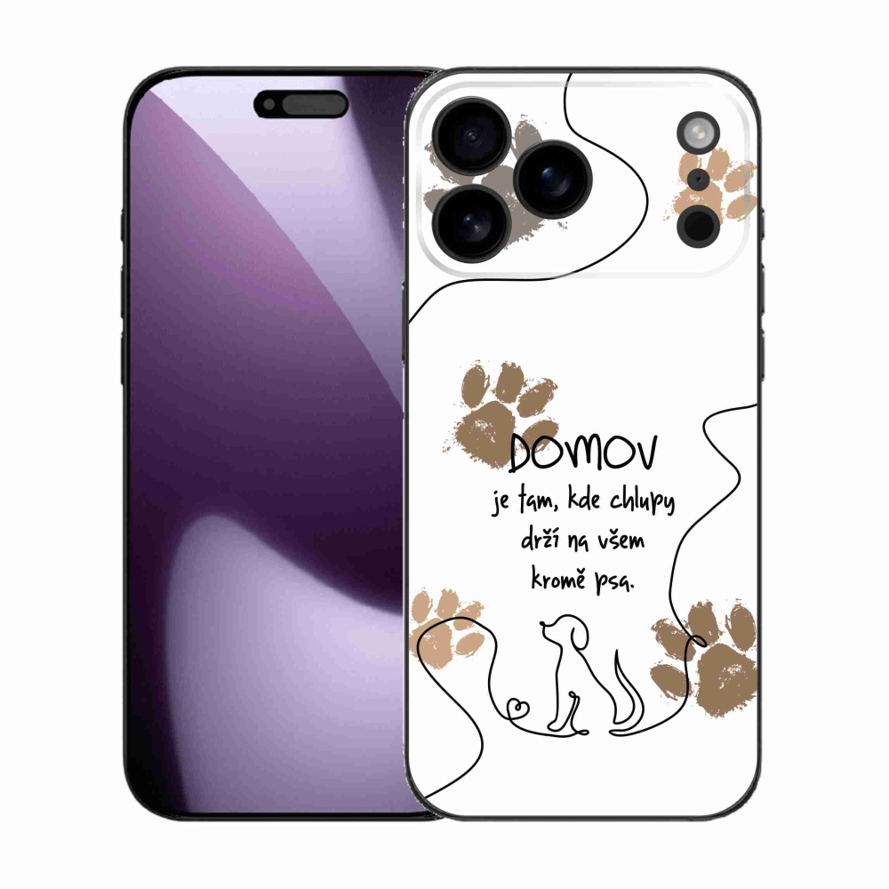 Gél borítás mmCase iPhone 17 Pro Max készülékhez - kutyamotívum fehér háttér