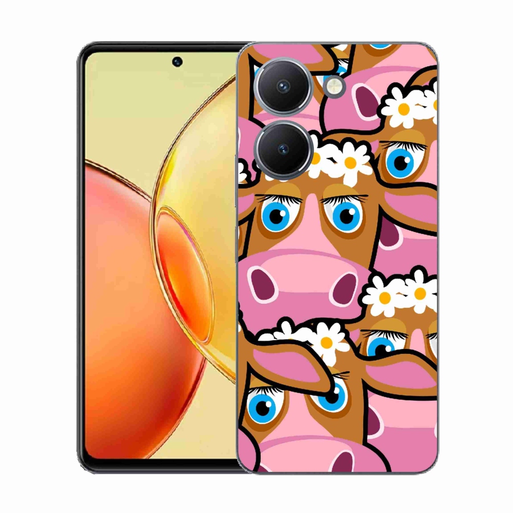 Zselés borítás mmCase a Vivo Y36-hoz - karikatúrás tehenek