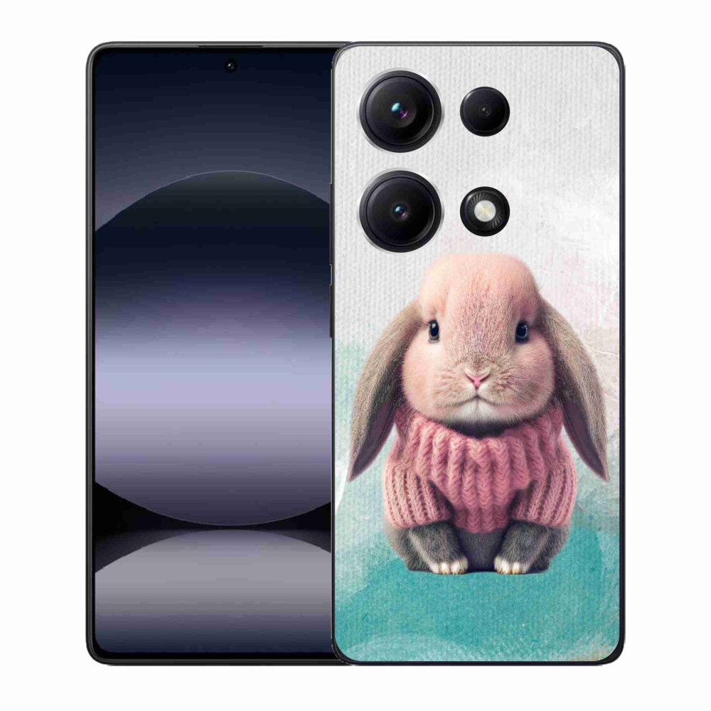 Gél borítás mmCase a Xiaomi Redmi Note 14S-hez - nyúl pulóverben
