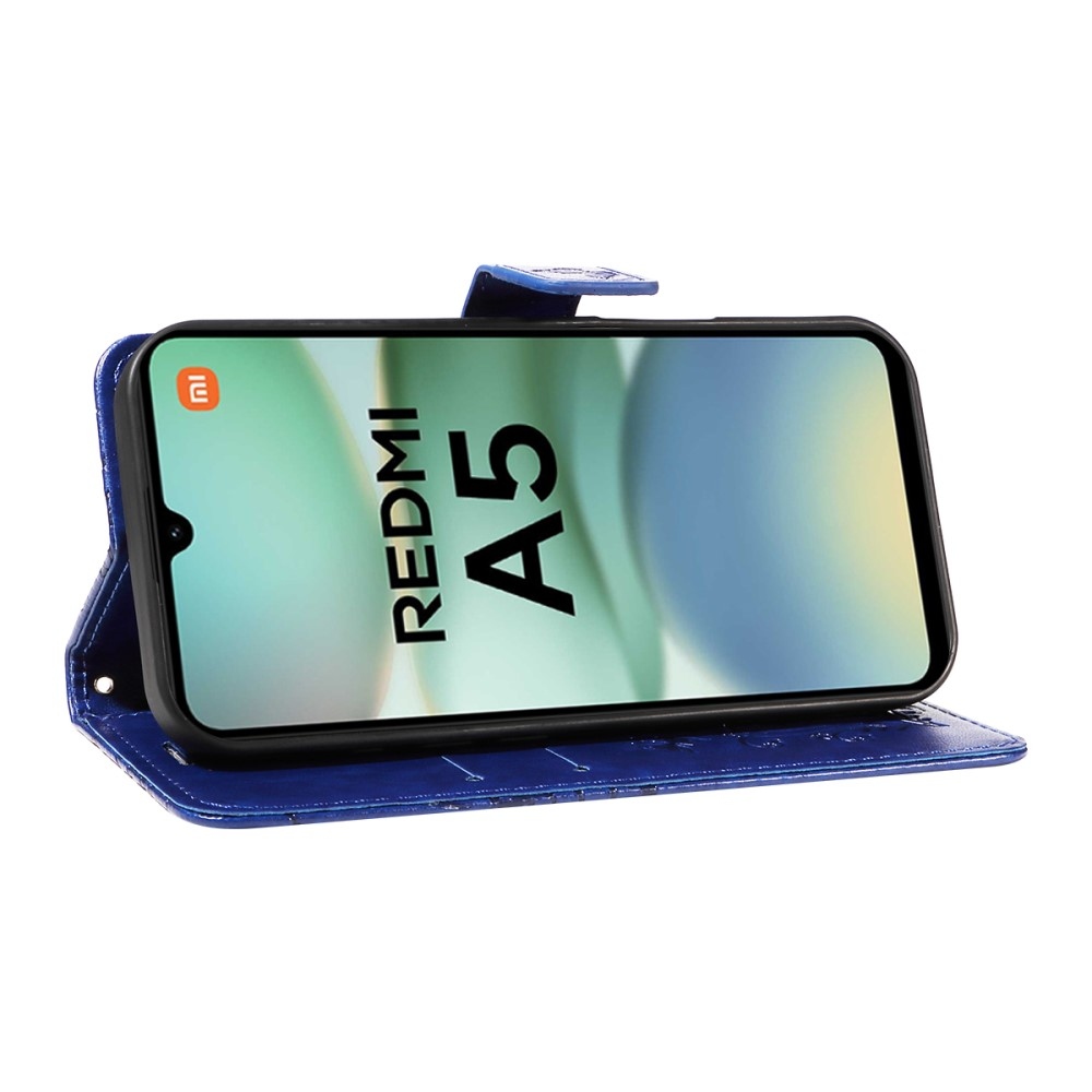 Nagy pillangó könyv tok Xiaomi Redmi A5 (171.7x77.8x8.3mm) számára - kék