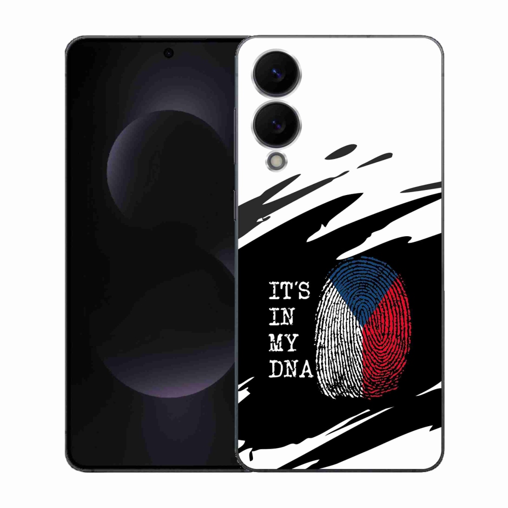 Gél borító mmCase Samsung Galaxy S25 Edge - zászlós ujjlenyomat fekete és fehér háttérrel