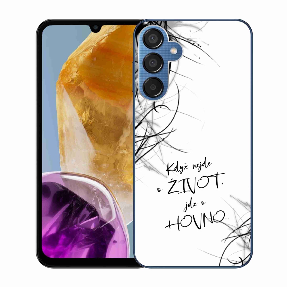 Gél borító mmCase Samsung Galaxy M15 5G - vicces szöveg 16 fehér háttér