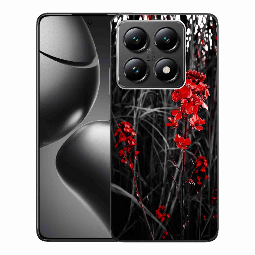 Gél borítás mmCase a Xiaomi 14T-hez - piros növényhez