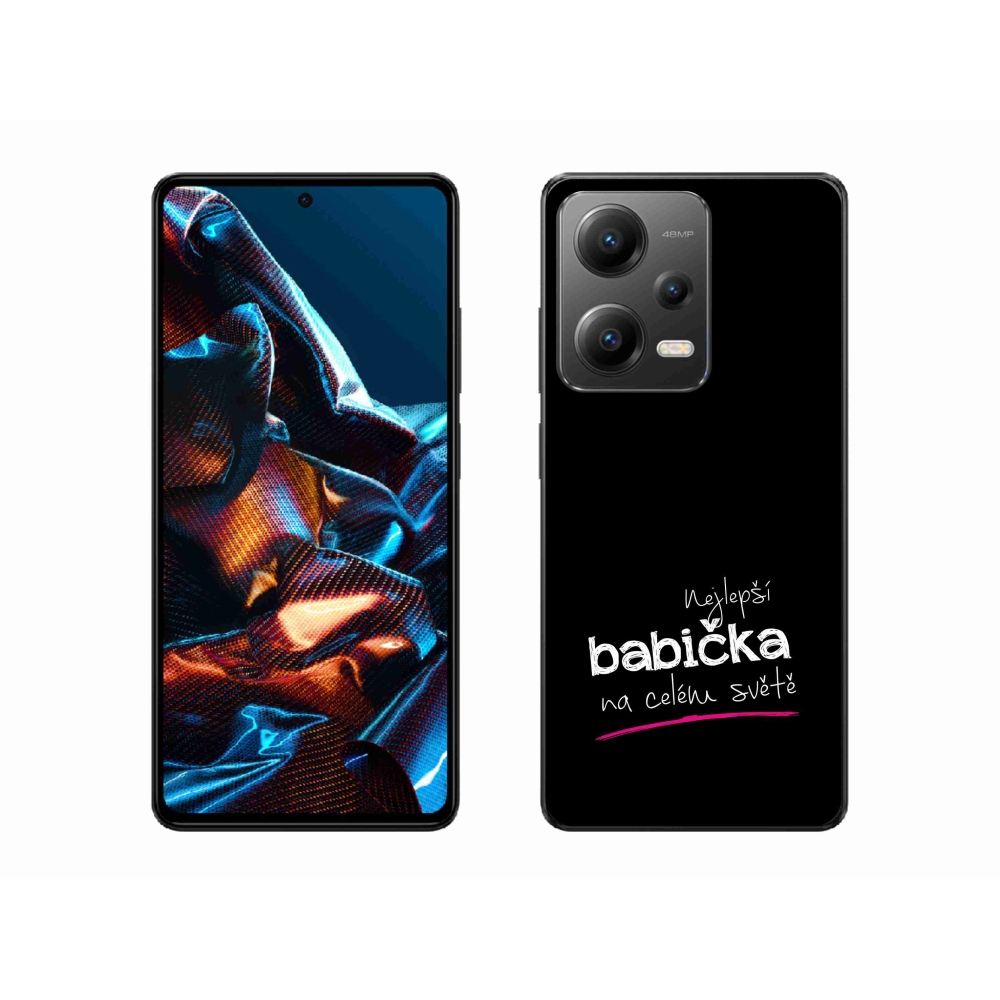 Gél borító mmCase a Xiaomi Redmi Note 12 Pro 5G - a legjobb nagymama 4 fekete háttérrel