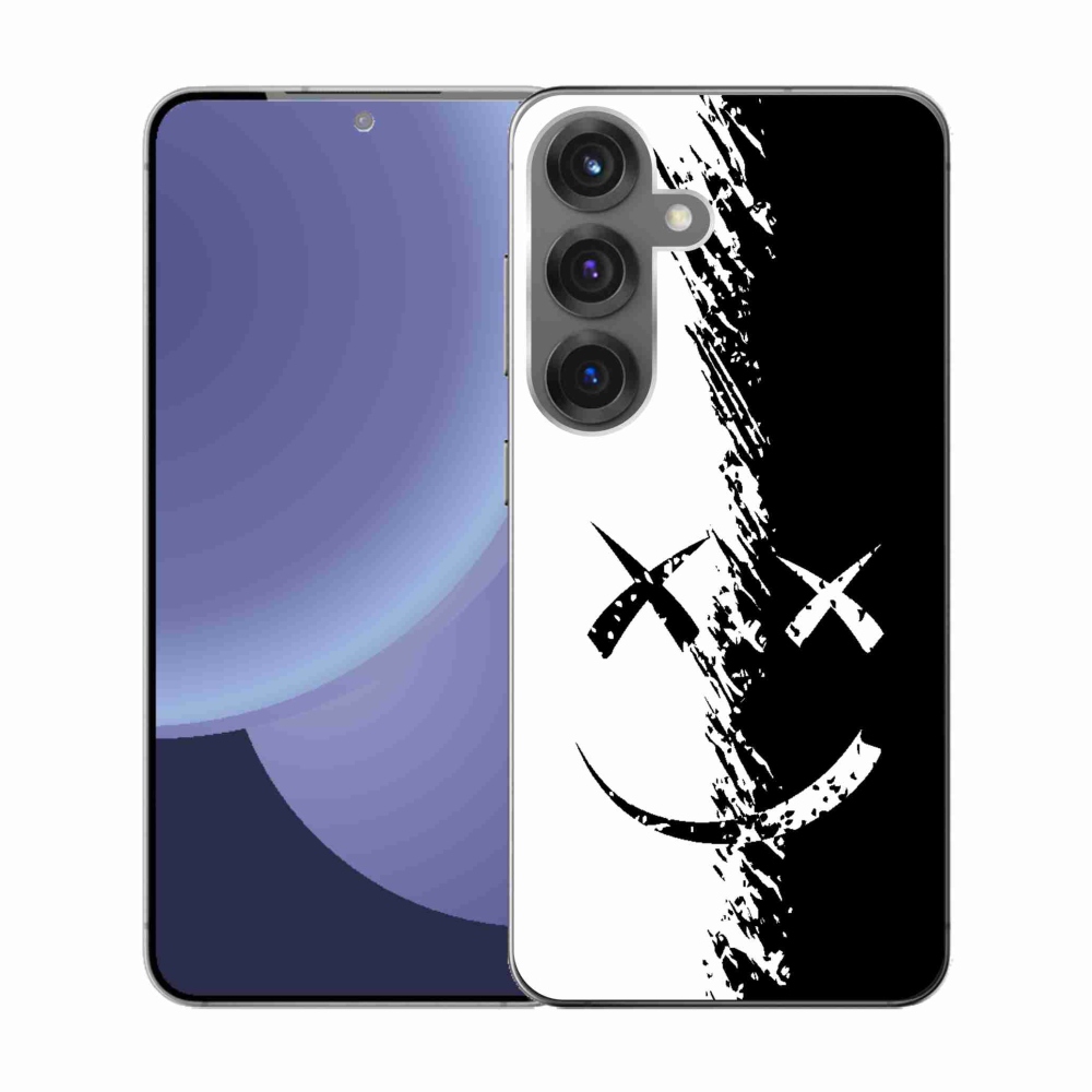 Gél borítás mmCase Samsung Galaxy S25 készülékhez - fekete-fehér mosolygó