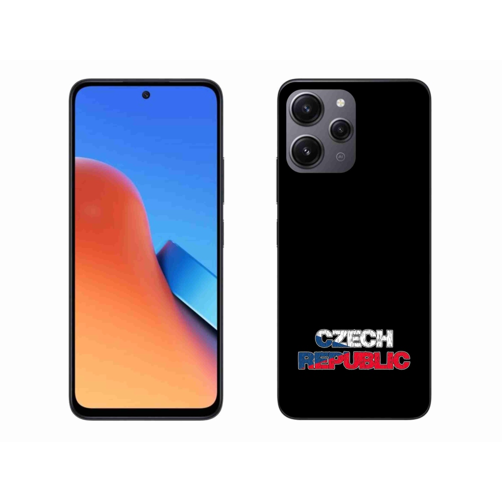 Gél borítás mmCase a Xiaomi Redmi 12 - Csehország fekete háttérrel