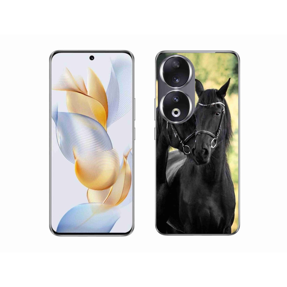 Zselés borítás mmCase a Honor 90-hez - két fekete ló