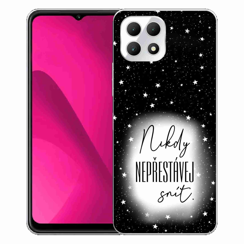 Gél borító mmCase a T-Mobile T Phone 2 készülékhez - Quote 1 fehér és fekete háttérrel