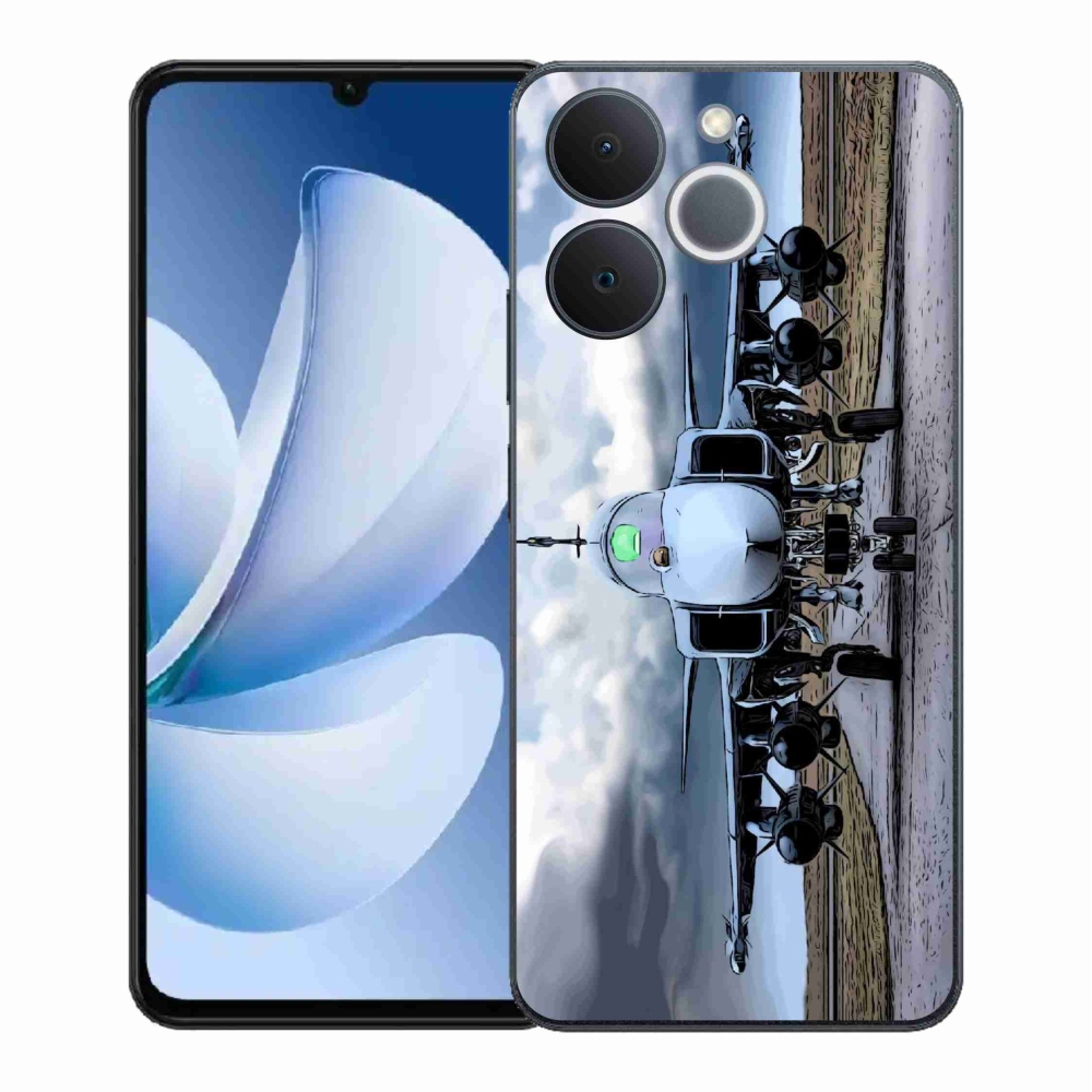 Zselés borítás mmCase a Realme Note 70T számára - katonai repülőgépek