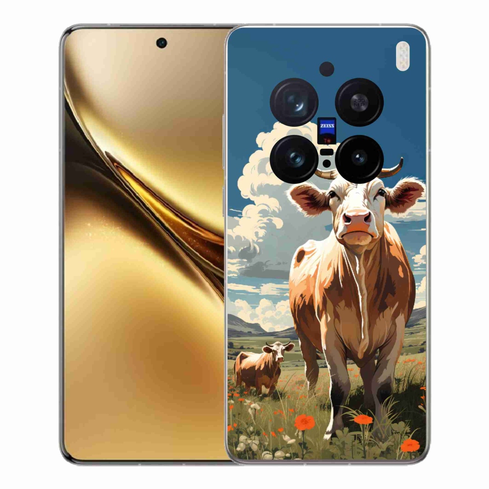 Zselés borítás mmCase a Vivo X200 Pro 5G-hez - tehenek a réten