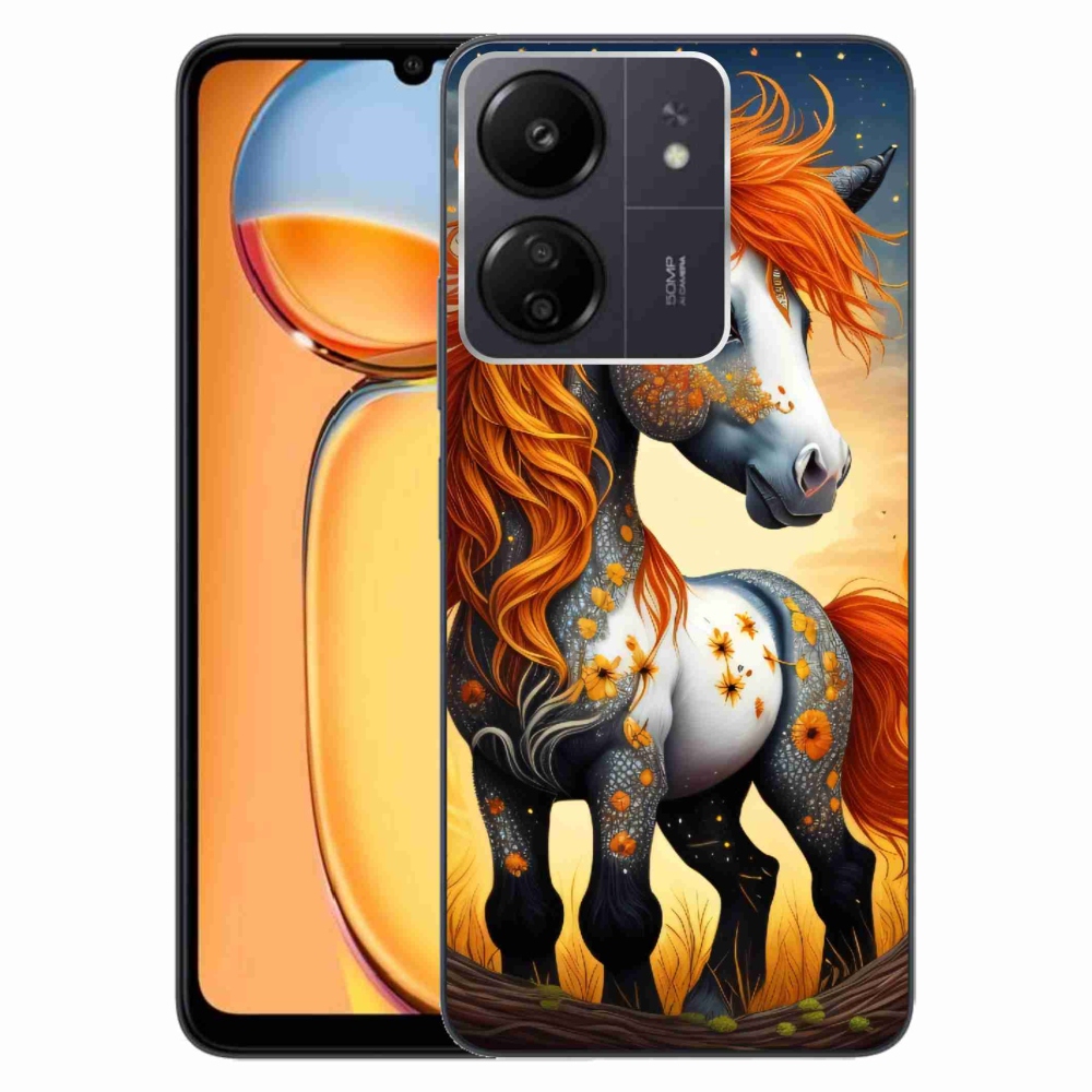 Gél borítás mmCase a Xiaomi Poco C65/Redmi 13C számára - színes póni