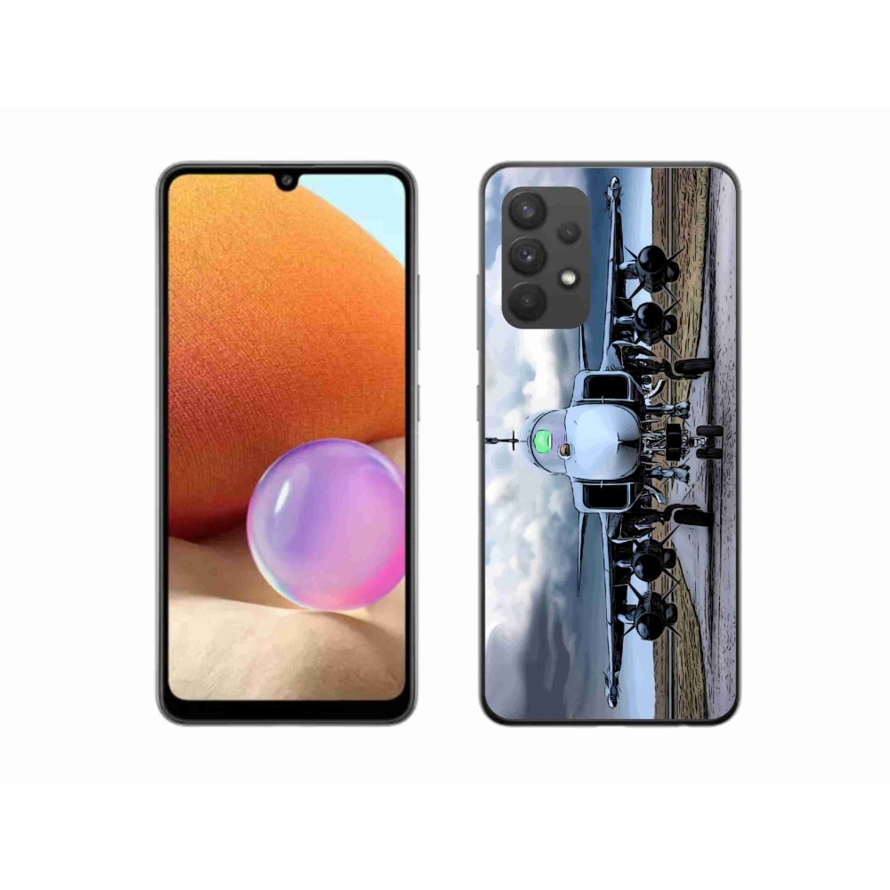 Gél borítás mmCase Samsung Galaxy A32 4G - katonai repülőgépekhez
