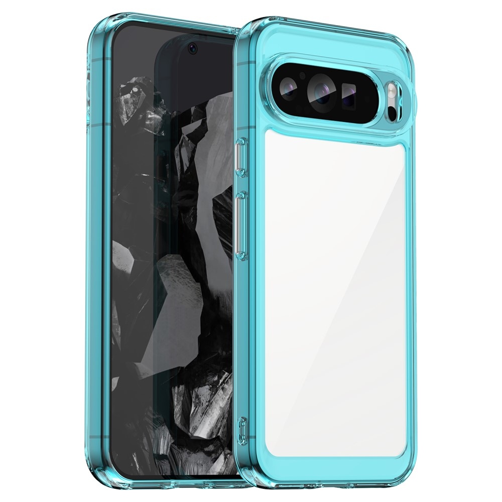 Gél tok kemény hátlappal a Google Pixel 9 Pro XL számára - világoskék színben