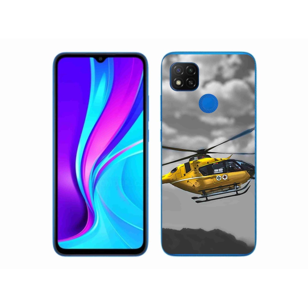 Gél borítás mmCase a Xiaomi Redmi 9C-hez - sárga helikopter