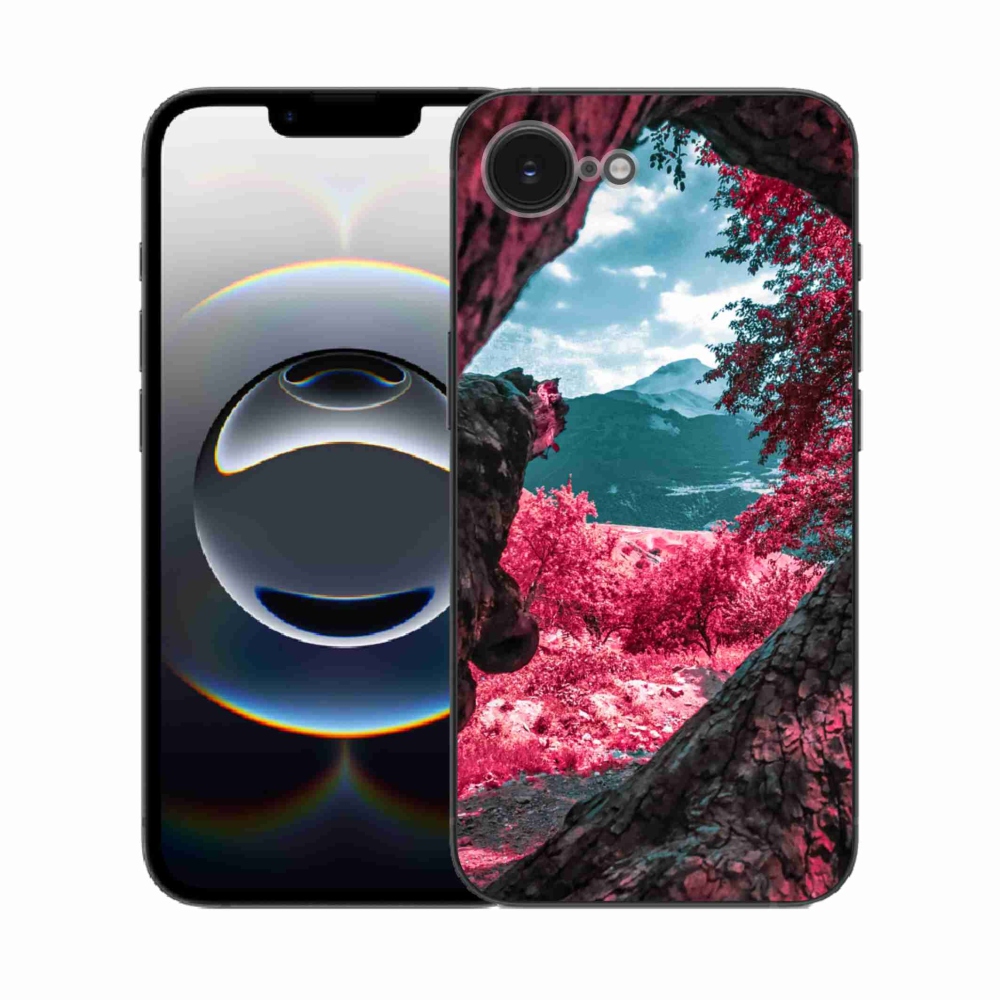 Zselés borítás mmCase iPhone 16e készülékhez - hegyi kilátás