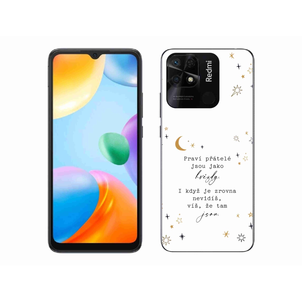 Gél borítás mmCase a Xiaomi Redmi 10C-hez - idézem 6 fehér háttér