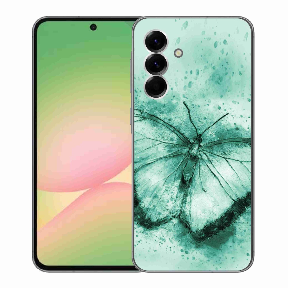 Gél védőhuzat mmCase Samsung Galaxy A56 5G - zöld pillangó