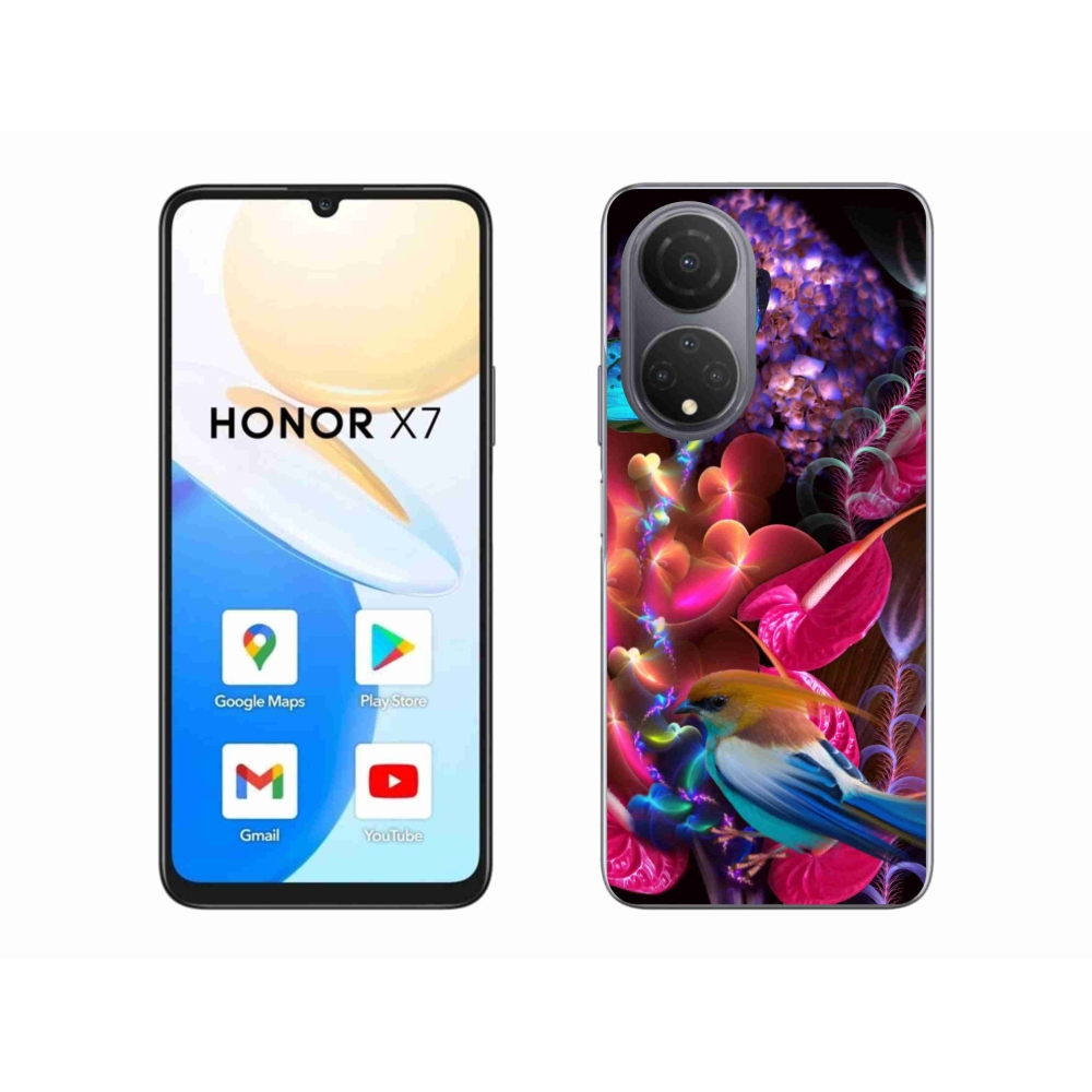 Gél borító mmCase a Honor X7-hez - színes virágok