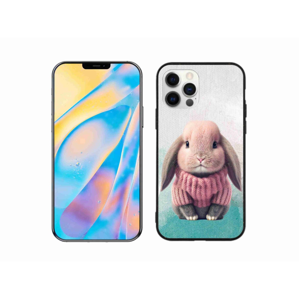 Gél borítás mmCase iPhone 12 Pro készülékhez - nyúl pulóverben