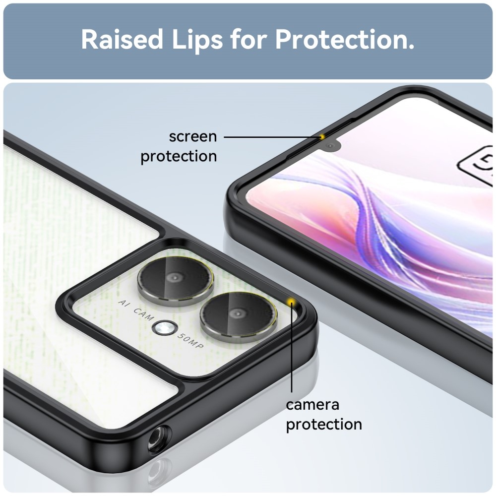 Gél tok rögzített hátlappal Xiaomi Redmi 13C 5G - fekete