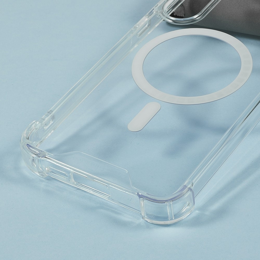 Átlátszó zselés tok MagSafe-val Samsung Galaxy A17 4G/5G készülékhez, megerősített sarkokkal