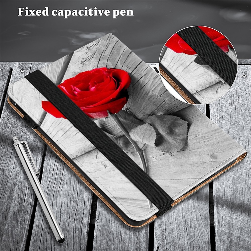 Patts záró tok Xiaomi Redmi Pad SE 8.7 tablethez - vörös rózsa