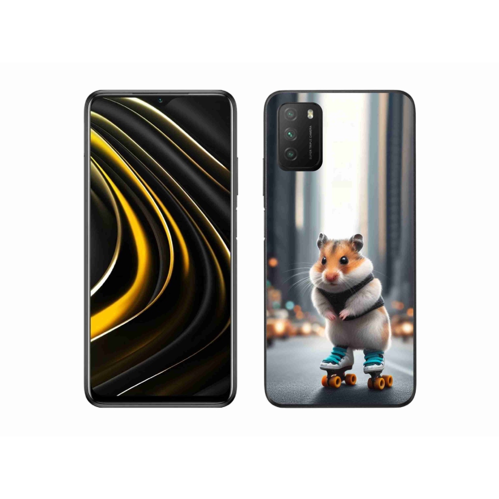 Gél borítás mmCase a Xiaomi Poco M3-hoz - hörcsög korcsolyán