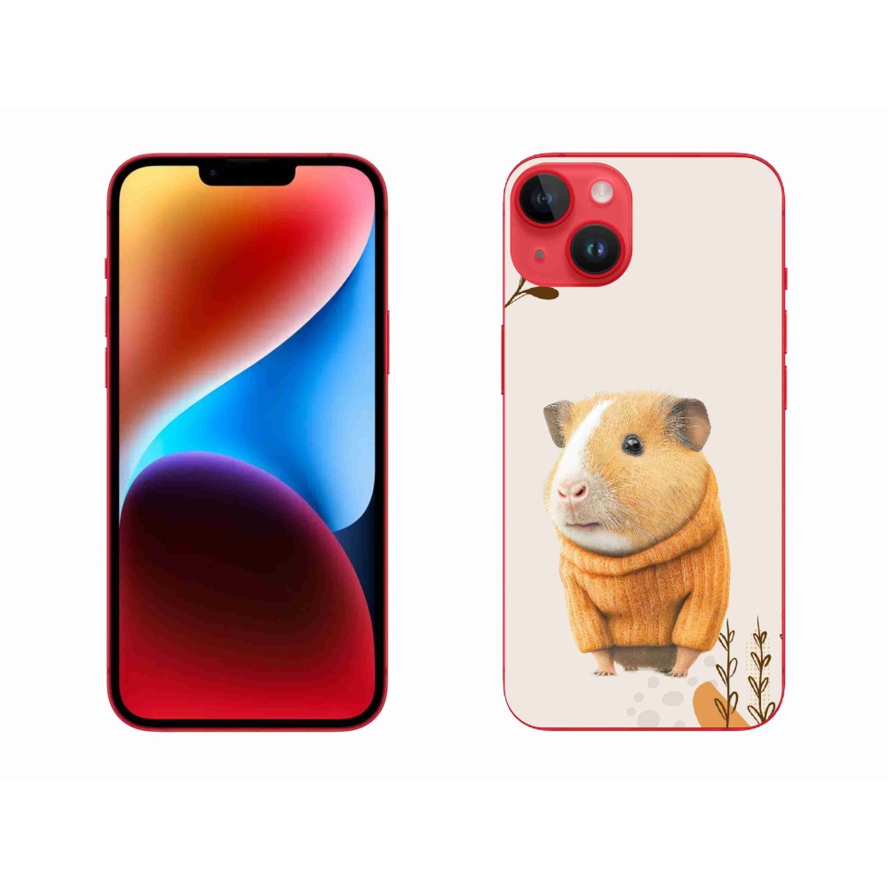 Gél borítás mmCase iPhone 14 Plus készülékhez - tengerimalac pulóverben