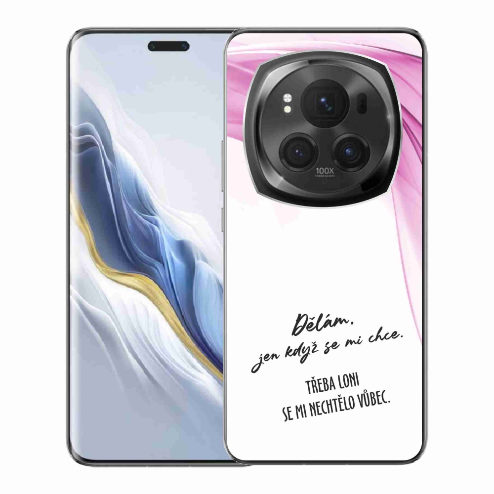 Gél borító mmCase a Honor Magic 6 Pro 5G készülékhez - vicces szöveg 12 fehér háttér