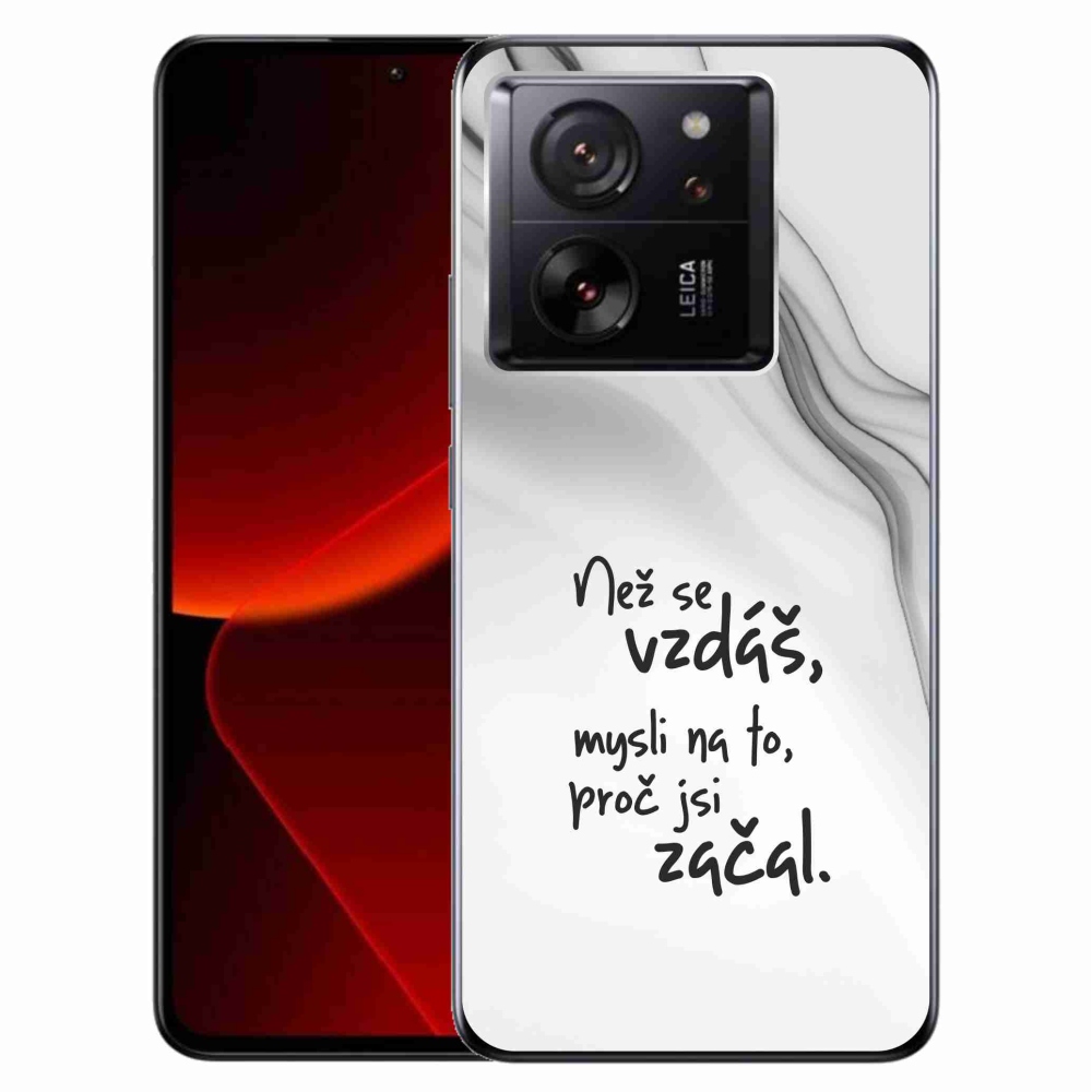 Gél borítás mmCase a Xiaomi 13T/13T Pro készülékhez - idézet 2 fehér háttér