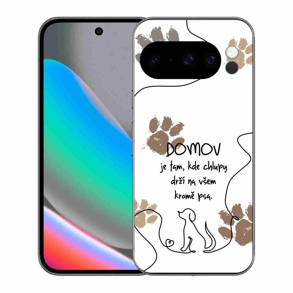 Gél borítás mmCase a Google Pixel 10 Pro készülékhez - kutya motívum fehér háttérrel