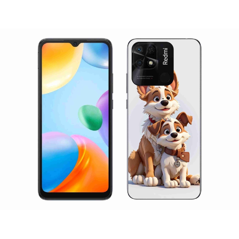 Gél borító mmCase a Xiaomi Redmi 10C-hez - kutyák rajzolása