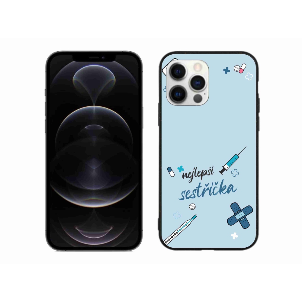 Gél borítás mmCase iPhone 12 Pro Max készülékhez - legjobb kishúg kék háttérrel