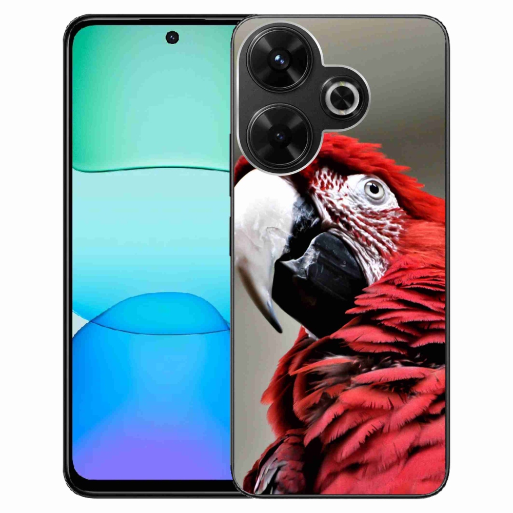 Gél tok mmCase a Xiaomi Redmi 13 4G/Poco M6 4G - papagáj ara piros