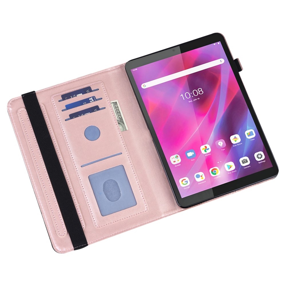 Virágos tok a Lenovo Tab M8 4. generációs (2024) Lenovo Tab M8-hoz - rózsaarany színben