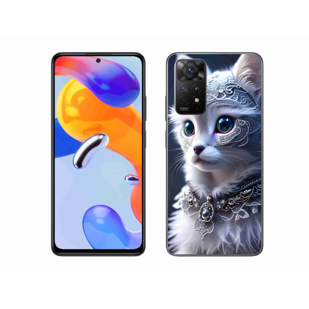 Gél borítás mmCase a Xiaomi Redmi Note 11 Pro 4G/5G-hez - fehér macska