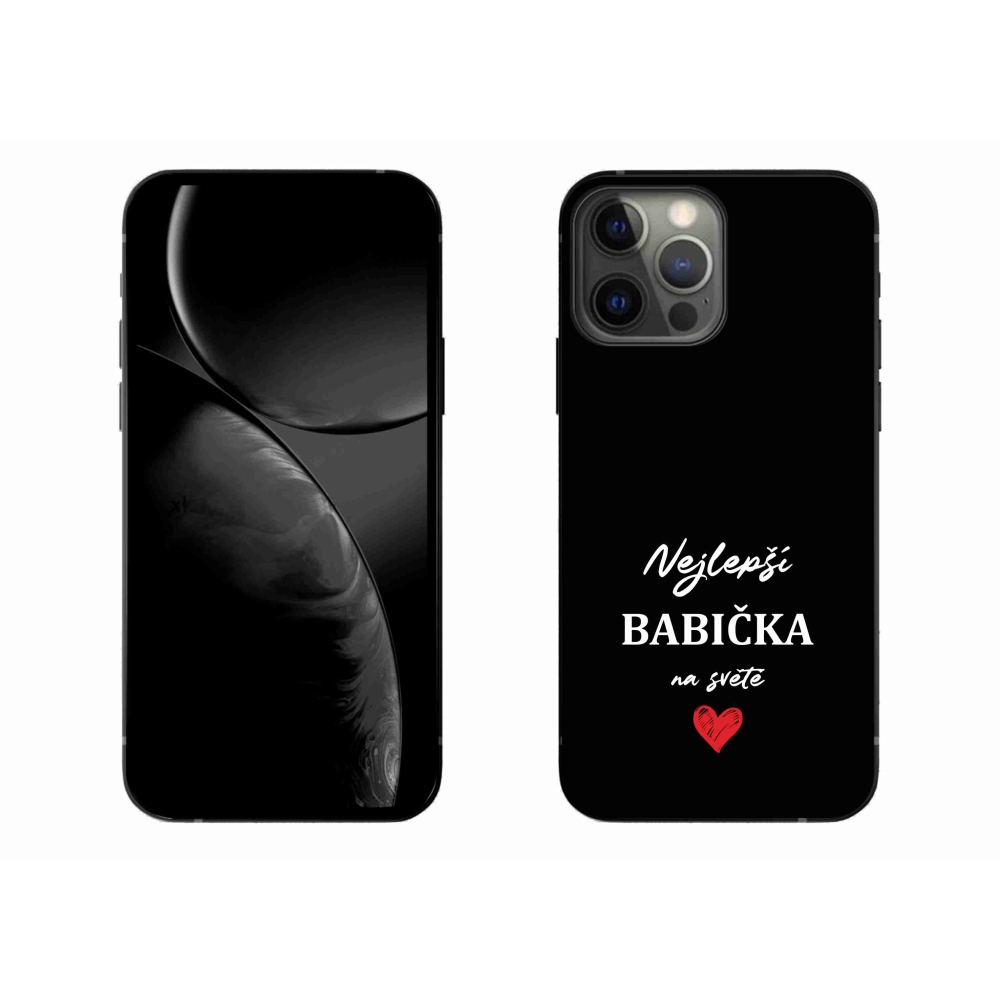 Gélburkolat mmCase iPhone 13 Pro Max 6.7 - Best Grandma 1 fekete háttérrel