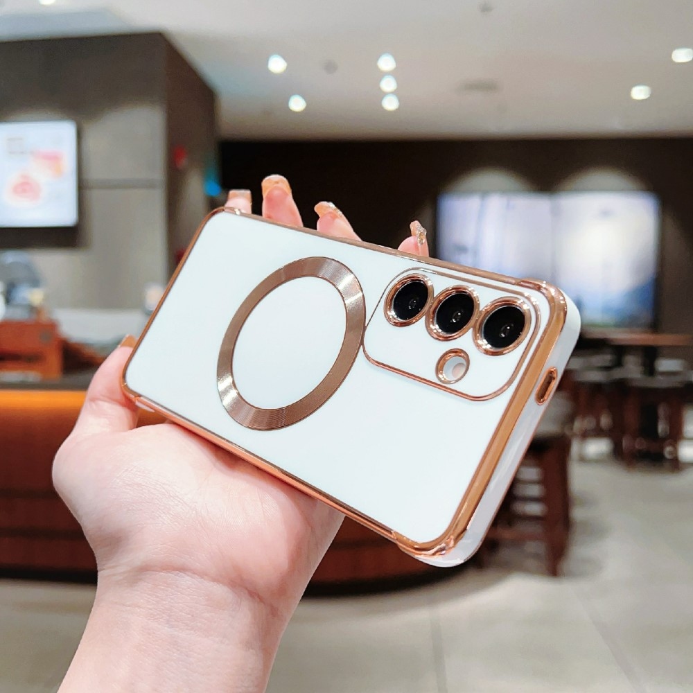 Zselés tok MagSafe támogatással Samsung Galaxy S25+ készülékhez - fehér