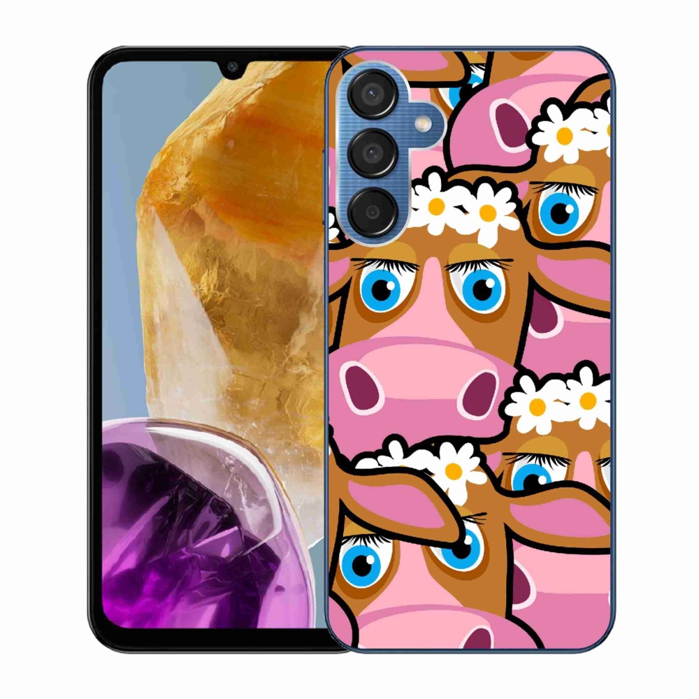 Gél borítás mmCase Samsung Galaxy M15 5G - rajzfilm tehenekhez