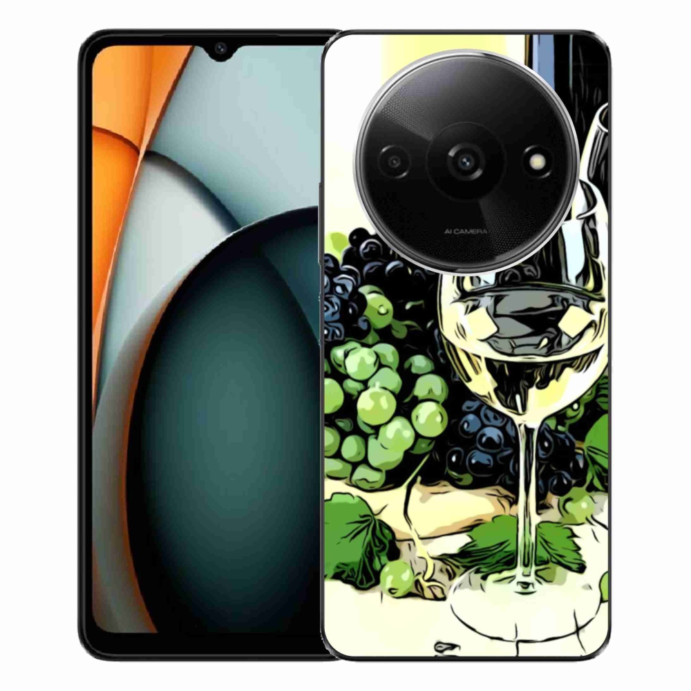Gél borítás mmCase a Xiaomi Redmi A3-hoz - pohár bor